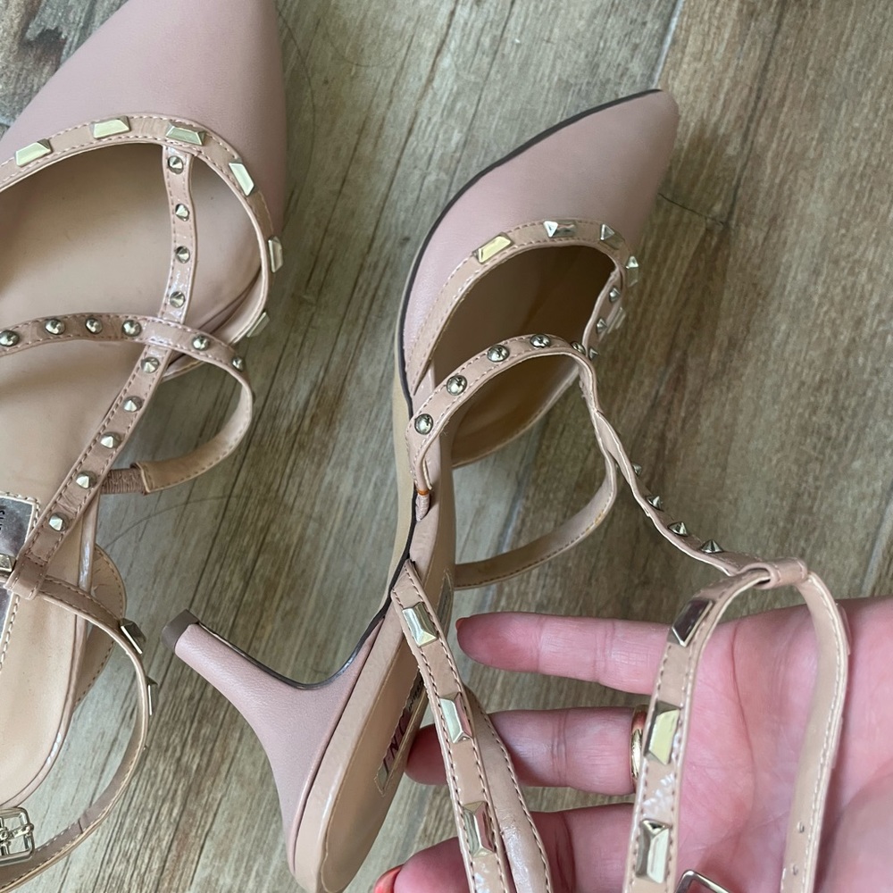 Studded kitten heel